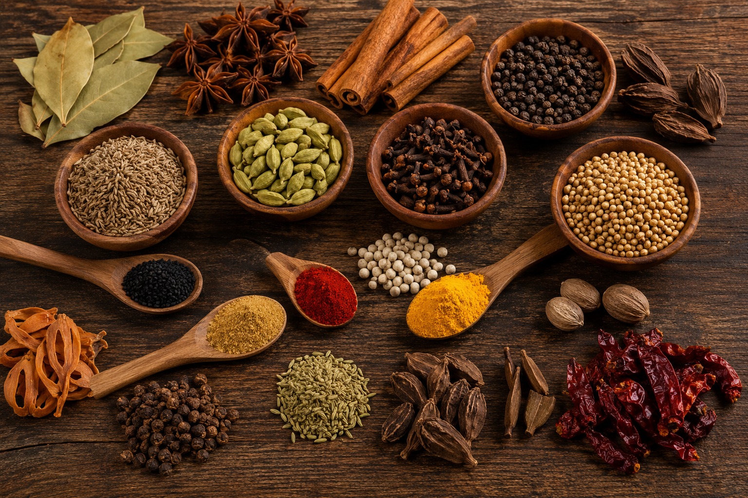 Dried spices finish output